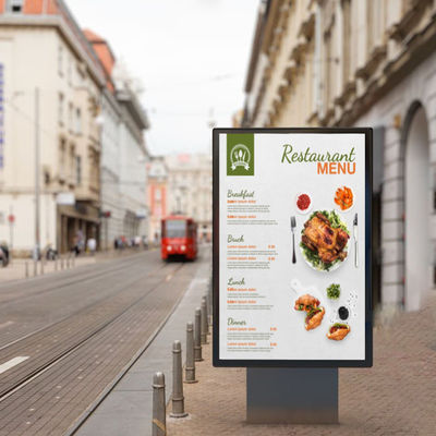 55 inch 3000nits ngoài trời Digital Menu Boards Drive Thru For Restaurants Full HD Monitor IP65 series không cần bảo trì