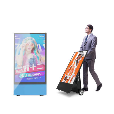 Nhà hàng ngoài trời LCD Digital Poster 1800cd/M2 Độ sáng pin di động