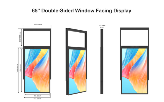 65 inch độ sáng cao màn hình LCD hai mặt 2500nits ánh sáng mặt trời đọc được